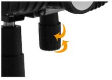 BACKREST ADJUSTMENT The tilting lever of the backrest can easily adjust intensity of the backrest by rotating clockwise.