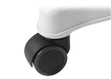 URETHANE CASTER The durable urethane casters reduce the noise and keep the chair move smoothly.